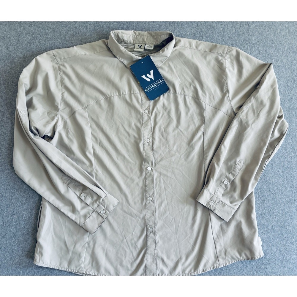 White Sierra Women's Long Sleeve Vented Fishing Shirt Outdoor 3XL NWT